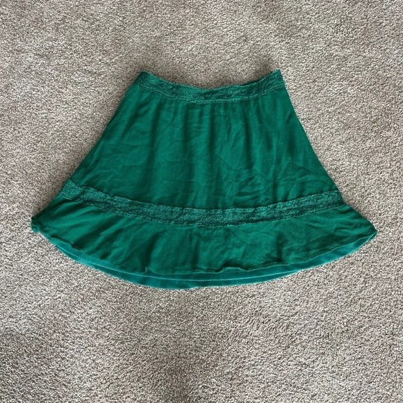 Green Mini Skirt - Picture 1 of 6